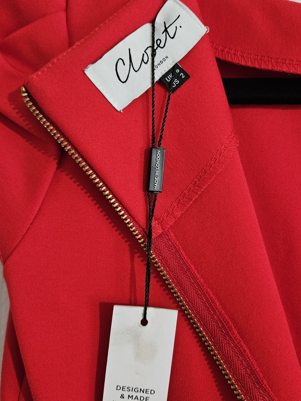 Closet London Zip Back Midi Dress